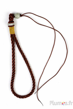 Kordel mit Perle - Länge 280 mm - bordeaux